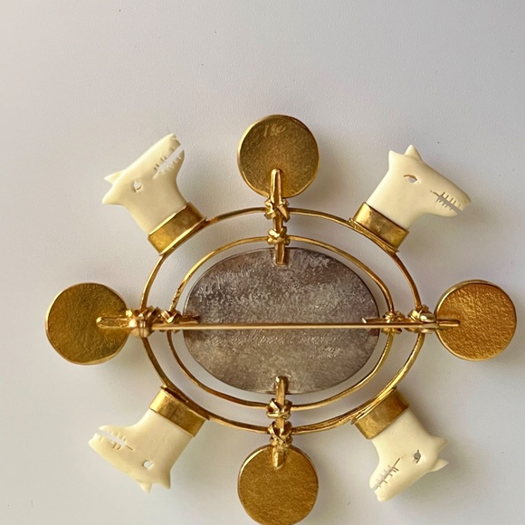 Carolyn Morris Bach Brooch Sterling Silver and 18K Gold - Picture 9 of 15